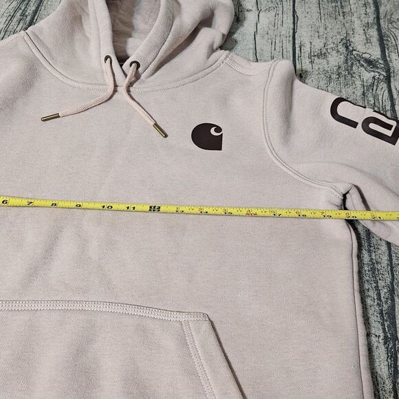 Carhartt hoodie womens small Pink Long Sleeve Hood EUC S 4/6 - Picture 3 of 6